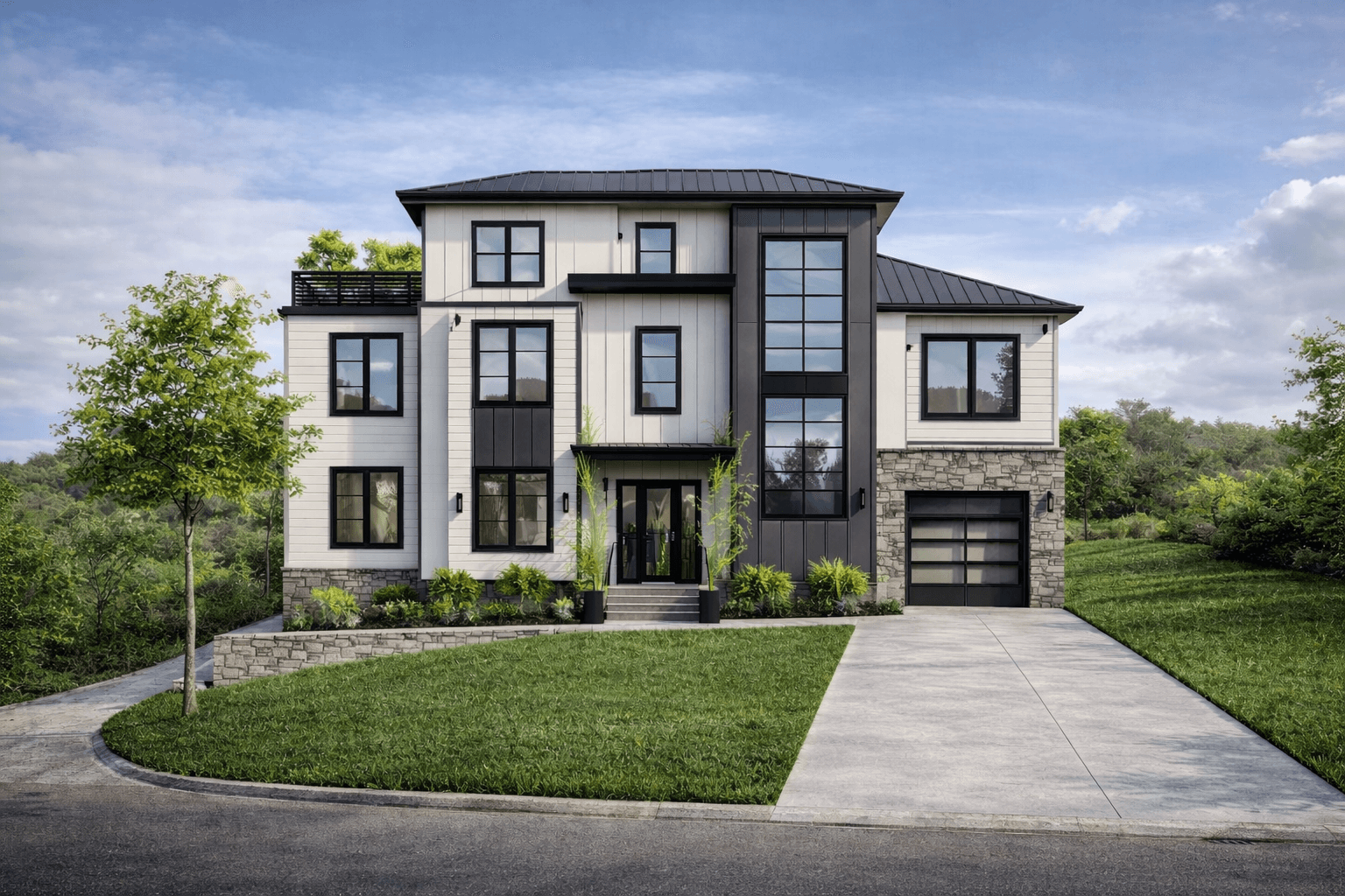 Architectural rendering of the 60 Edgewater Road new-construction home